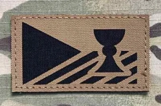 Action LaserCut Patch - Czech Flag - Kalich - Medium - Coyote Brown - nášivka