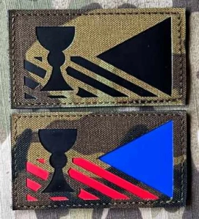 Action LaserCut Patch - Czech Flag - Kalich - Medium - vz.95 - Reverse - nášivka