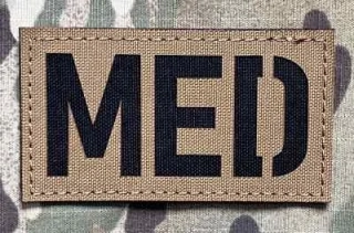 Action LaserCut Patch - MED - Medium - Coyote Brown - nášivka