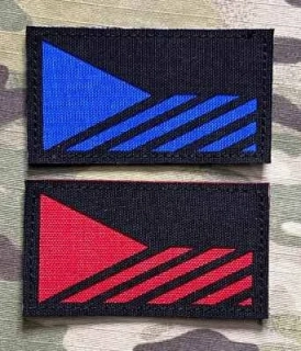 Action LaserCut Patch - Czech Flag - Medium - Black - nášivka