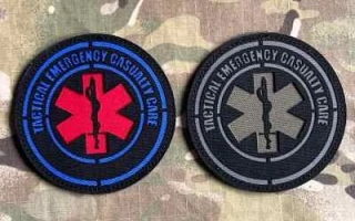 Action LaserCut Patch - TECC - Tactical Emergency Casualty Care - Black - nášivka