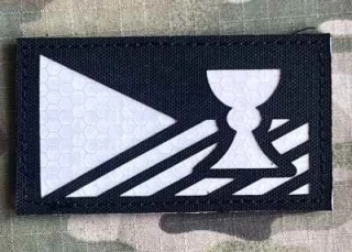 Action LaserCut Patch - Czech Flag - Kalich - Medium - Black - nášivka