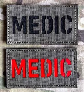 Action LaserCut Patch - MEDIC - Medium - Ranger Green - nášivka