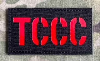 Action LaserCut Patch - TCCC - Tactical Combat Casualty Care - Medium - Black - nášivka