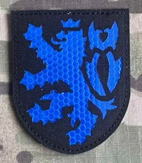 Action LaserCut Patch - Czech Coat of Arms - Large - Black - nášivka