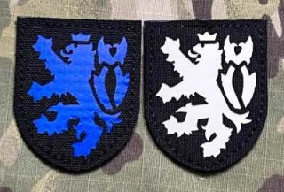 Action LaserCut Patch - Czech Coat of Arms - Medium - Black - nášivka