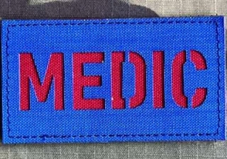 Action LaserCut Patch - MEDIC - Medium - Blue - nášivka