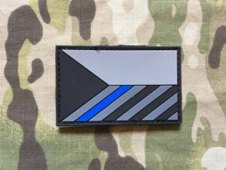 NoName Czech Flag PVC Patch - SWAT - Blue line - nášivka