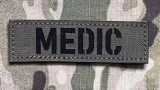Action LaserCut Patch - MEDIC Tape - 90x27 - Ranger Green - nášivka