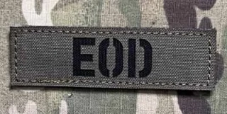 Action LaserCut Patch - EOD Tape - 90x27 - Ranger Green - nášivka