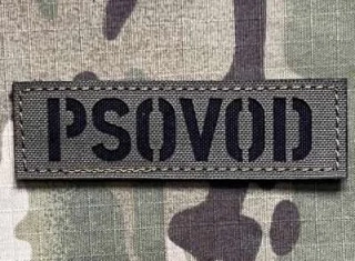Action LaserCut Patch - PSOVOD Tape - 90x27 - Ranger Green - nášivka