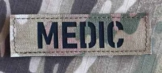 Action LaserCut Patch - MEDIC Tape - 90x27 - Multicam - nášivka