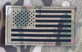 Action LaserCut Patch - USA Flag - Medium - Multicam - nášivka