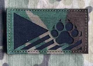 Action LaserCut Patch - Czech Flag - K-9 - Medium - Woodland - nášivka