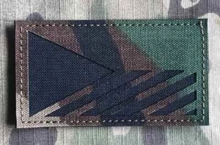 Action LaserCut Patch - Czech Flag - Medium - Woodland - nášivka