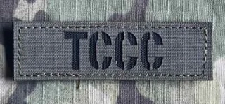 Action LaserCut Patch - TCCC Tape - 90x27 - Ranger Green - nášivka