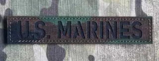 Action LaserCut Patch - U.S.MARINES Tape - 140x27 - Woodland - nášivka