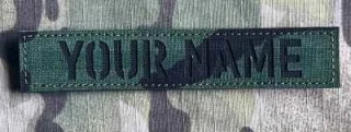 Action LaserCut Patch - Custom Made Name Tape - 140x27 - Woodland - nášivka