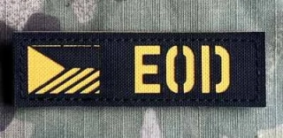 Action LaserCut Patch - EOD CZ Flag Tape - 90x27 - Black - nášivka