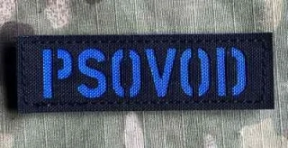 Action LaserCut Patch - PSOVOD Tape - 90x27 - Black - nášivka