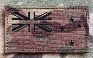 Action LaserCut Patch - New Zealand Flag - Medium - Multicam - nášivka