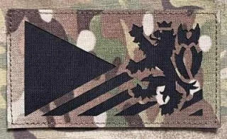 Action LaserCut Patch - Czech Flag - Czech Lion - Large - Multicam