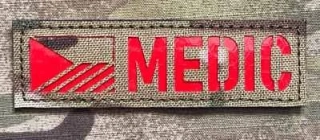 Action LaserCut Patch - MEDIC CZ Flag Tape - 90x27 - Multicam - nášivka