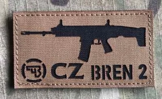Action LaserCut Patch - Weapons Series - CZ 805 BREN 2 - Medium - Coyote Brown - nášivka
