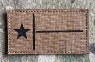Action LaserCut Patch - Texas Flag - Medium - Coyote Brown - nášivka