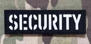 Action LaserCut Patch - SECURITY Tape - 90x27 - Black - nášivka