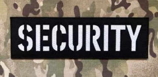 Action LaserCut Patch - SECURITY Tape - 250x75 - Black - nášivka