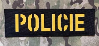 Action LaserCut Patch - POLICIE Tape - 250x75 - Black - nášivka