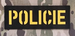 Action LaserCut Patch - POLICIE Tape - 140x50 - Black - nášivka
