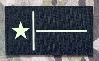 Action LaserCut Patch - Texas Flag - Medium - Black - nášivka