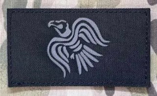 Action LaserCut Patch - Viking Raven Flag - Medium - Black - nášivka