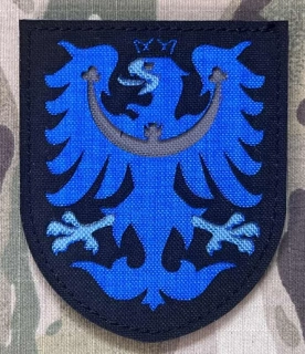 Action LaserCut Patch - Slezká Orlice - Large - Black - Blue Line - nášivka
