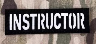 Action LaserCut Patch - INSTRUCTOR Tape - 90x27 - Black - nášivka