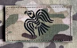 Action LaserCut Patch - Viking Raven Flag - Medium - Multicam - nášivka