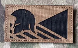 Action LaserCut Patch - Czech Flag - Spartan - Reversed - Medium - Coyote Brown - nášivka