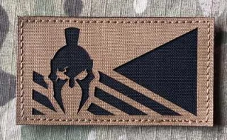 Action LaserCut Patch - Czech Flag - Gladiator - Reversed - Medium - Coyote Brown - nášivka