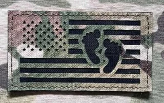 Action LaserCut Patch - USA Flag - Pararescue Jolly Green - Medium - Multicam - nášivka