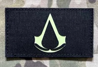 Action LaserCut Patch - Assassin Creed Flag - Medium - Black - nášivka