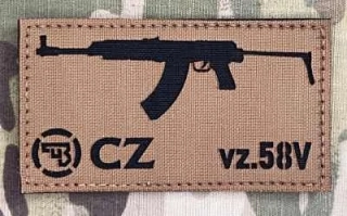 Action LaserCut Patch - Weapons Series - CZ SA vz.58V - Medium - Coyote Brown - nášivka