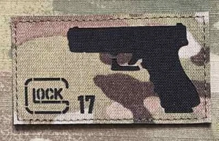 Action LaserCut Patch - Weapons Series - Glock 17 - Medium - Multicam - nášivka