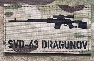 Action LaserCut Patch - Weapons Series - SVD-63 Dragunov - Medium - Multicam - nášivka