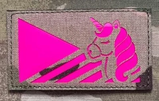 Action LaserCut Patch - Czech Flag - Unicorn - Medium - Multicam - nášivka