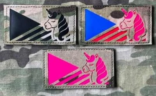 Action LaserCut Patch - Czech Flag - Unicorn - Medium - Multicam - nášivka
