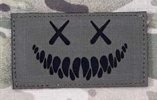 Action LaserCut Patch - Demon Smiles - Medium - Ranger Green - nášivka