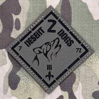 Action LaserCut Patch - Czech Army 2. rota -3. četa - 72. mechanizovaný prapor - Desert Dogs - Ranger Green - nášivka