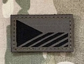Action LaserCut Patch - Czech Flag - Small - Ranger Green - nášivka